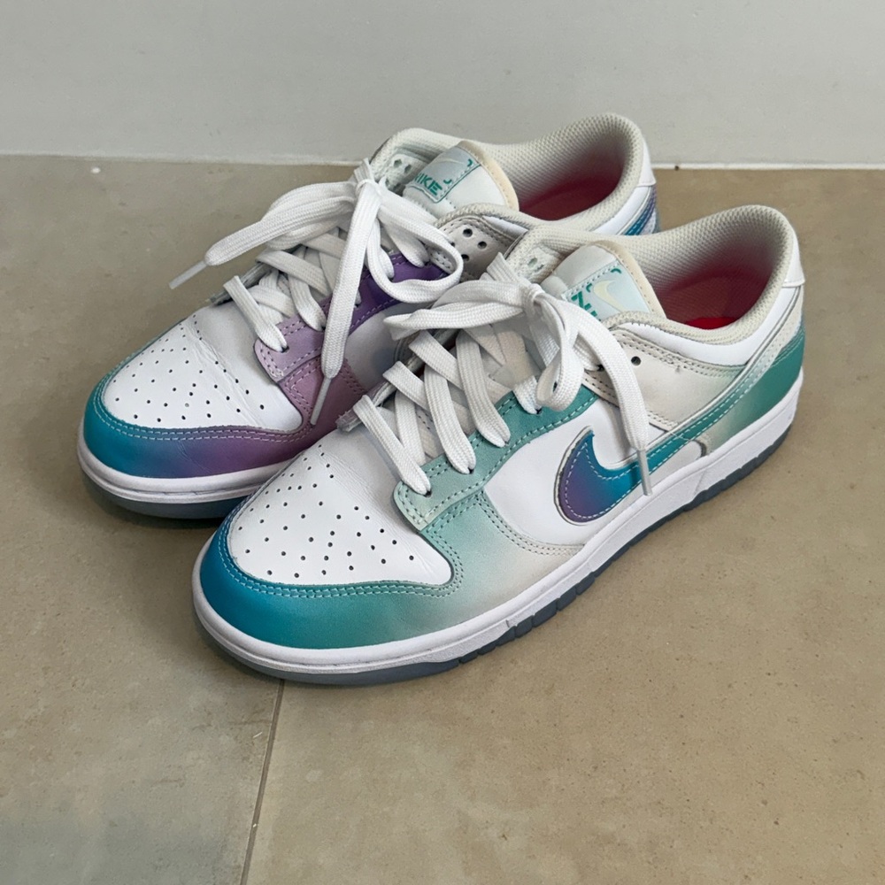 Nike Women's Sneakers - White, Teal, Purple
